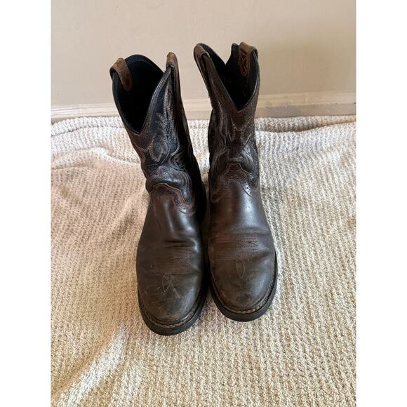 Ariat Mens Sahara Work Boots EH Bc Brown Black Roper size 8.5D main image 10